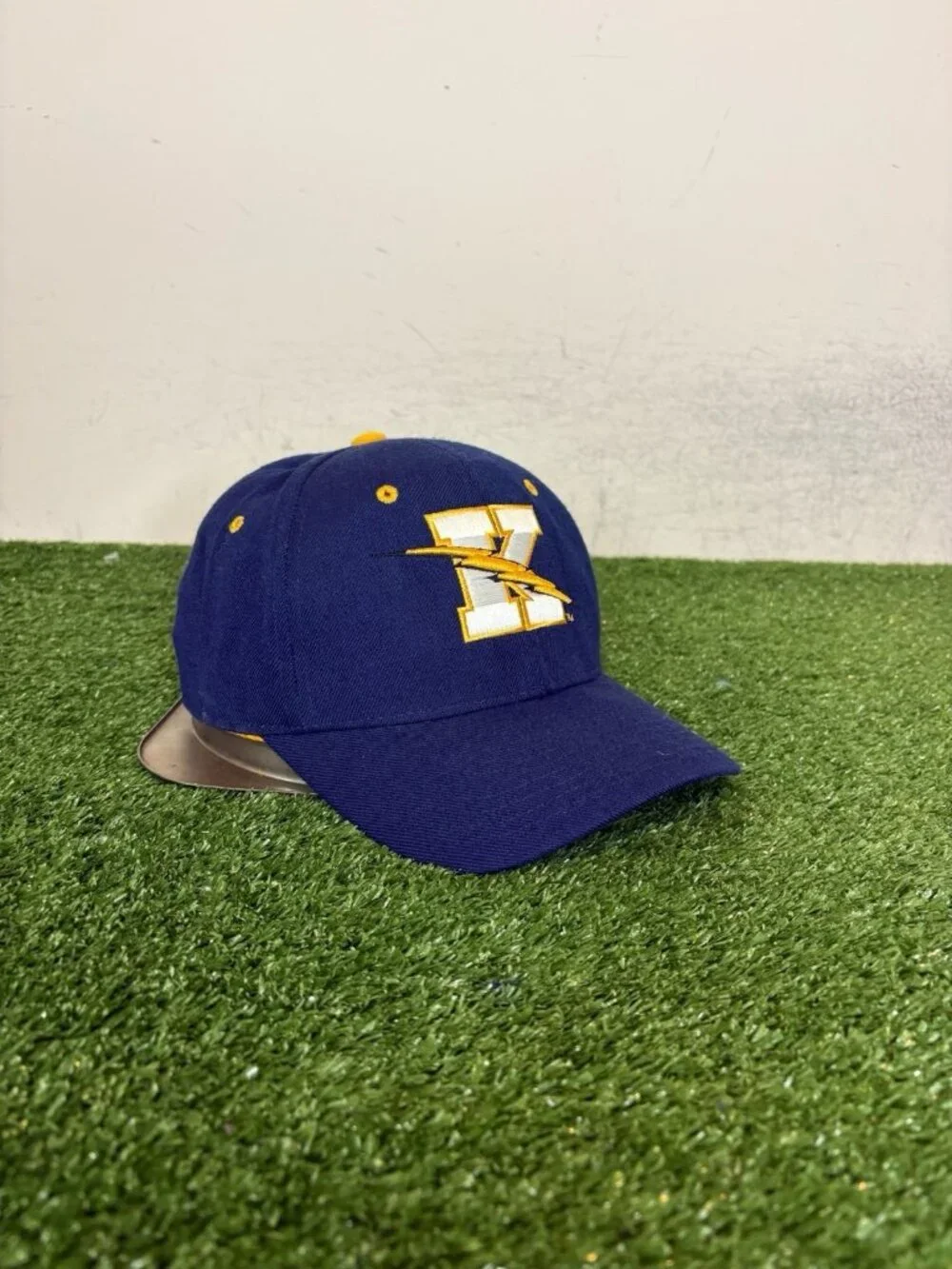 Vintage Kent State Golden Flashes hat cap fitted 7 1/4 blue yellow zephyr wool